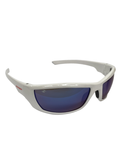 Bandit Eyewear Safety Glasses ‘Scorpion’ White Frame Blue Mirror